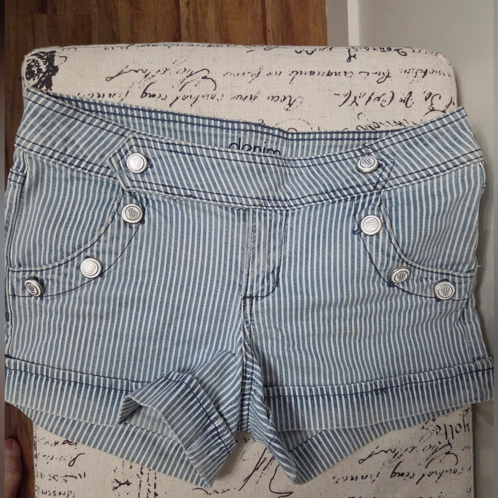 Striped Blue Women's Shorts